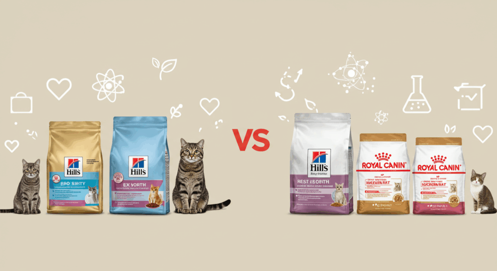 【徹底比較】ヒルズ vs ロイヤルカナン！7つの重要項目で猫にとって良いのはどちらか調査