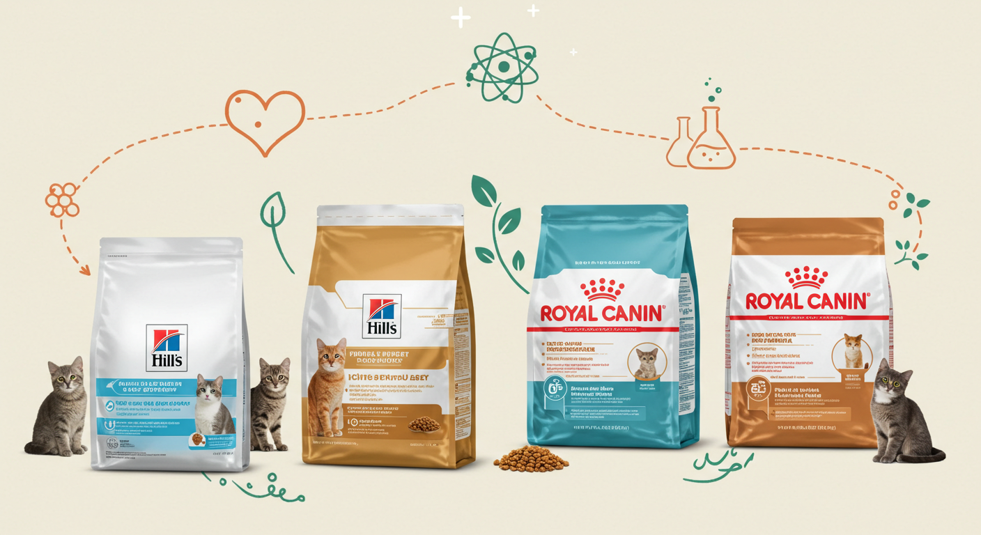 ヒルズとロイヤルカナンは猫にどちらがが良い？7つの項目で徹底比較！後悔しないキャットフードの選び方