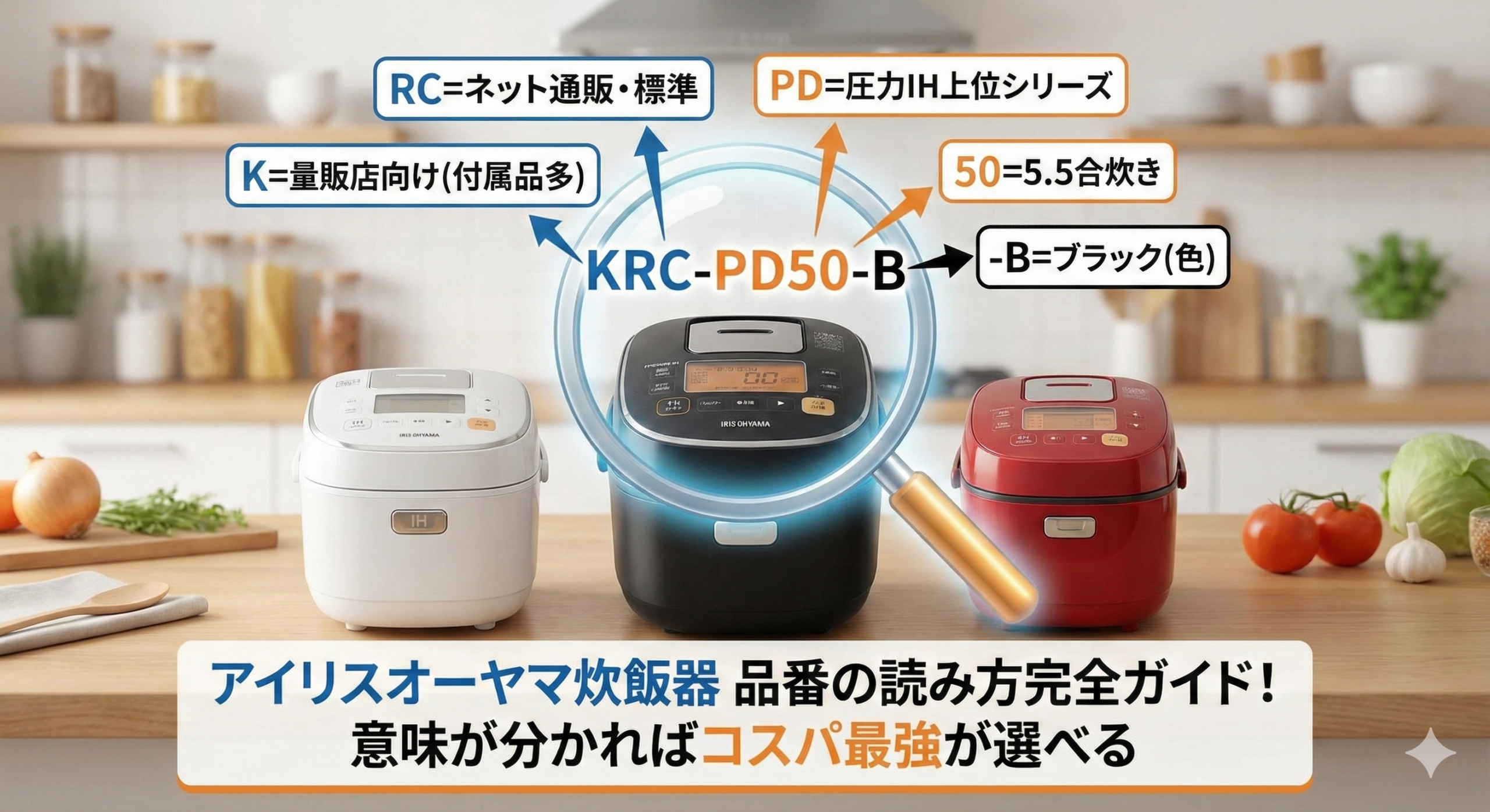 アイリスオーヤマ炊飯器の品番(型番)の違いと意味を解読！コスパ最強の一台が選べる